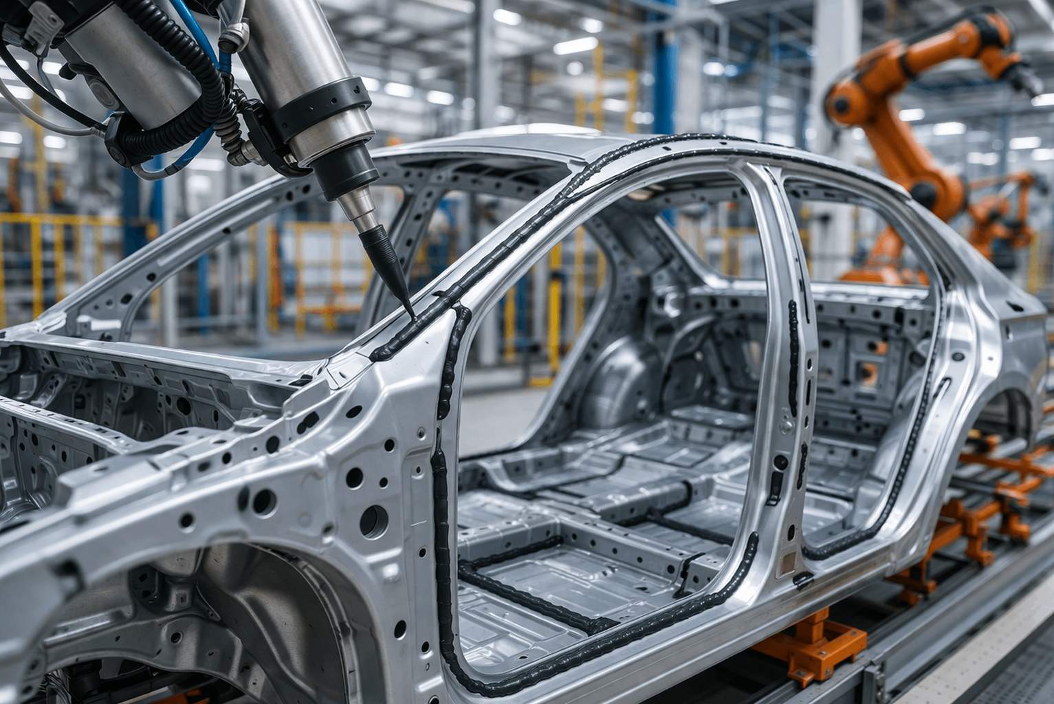 Strukturklebstoffe f&uuml;r die Automobilindustrie zur Montage von Rohkarosserien (BIW).